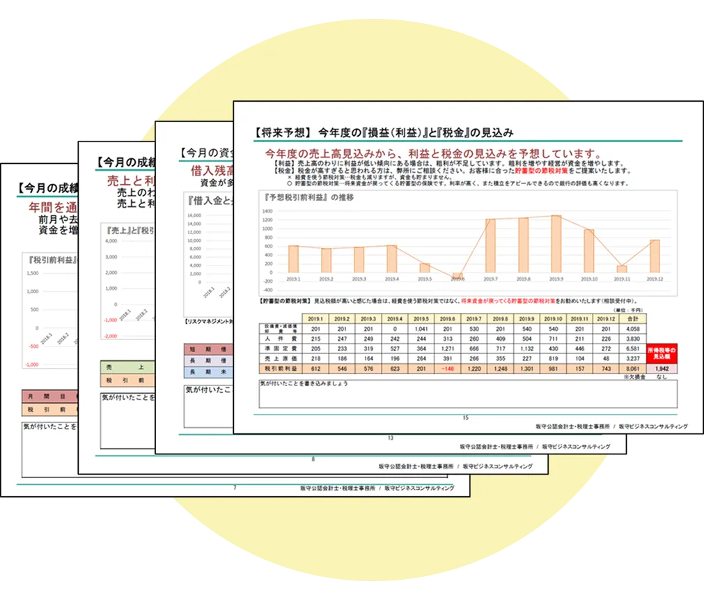経営の未来が見える月次分析レポート